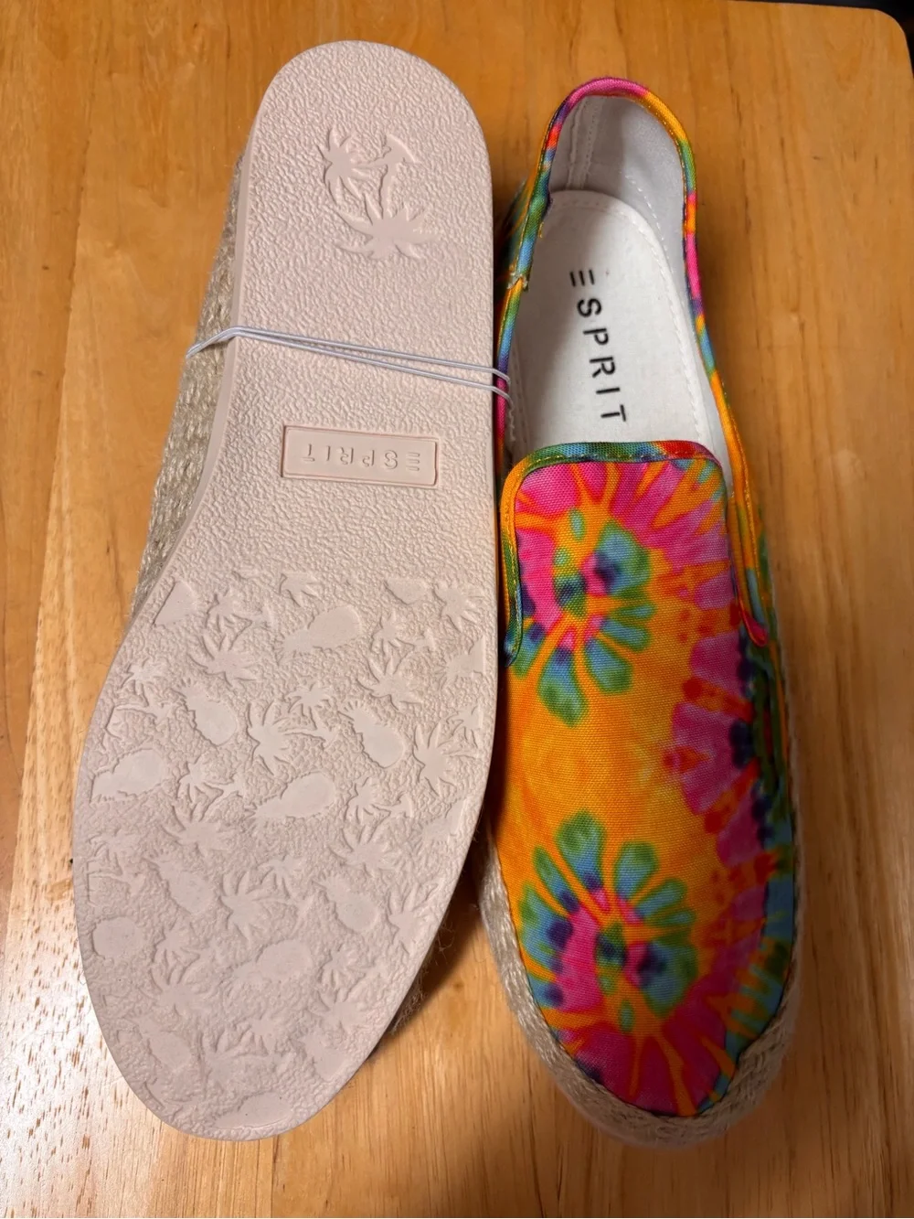 Esprit Multicolor Tie-Dye Espadrille Slip-Ons